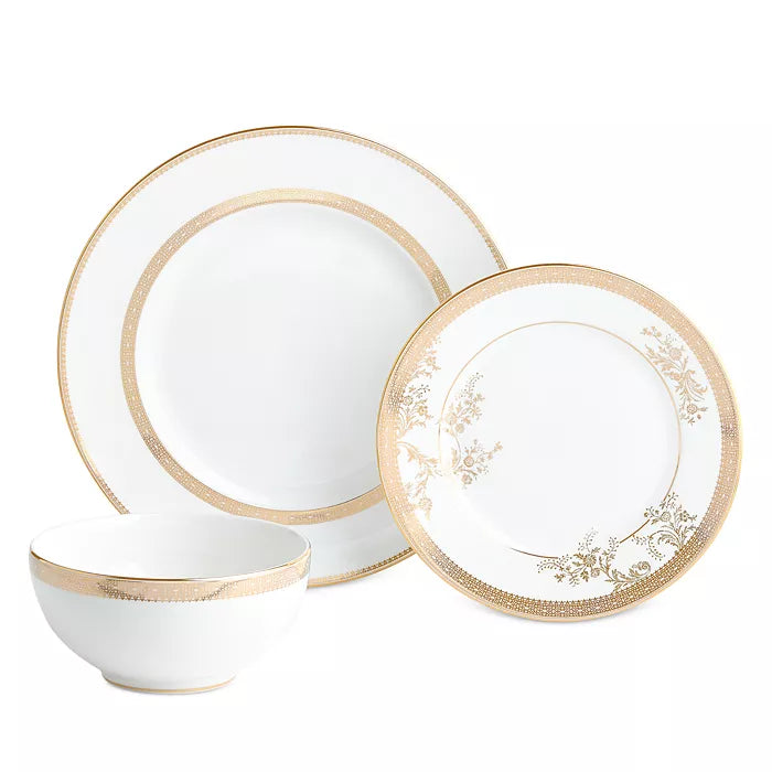 VERA WANG LACE GOLD -  12-Piece Dinnerware Set